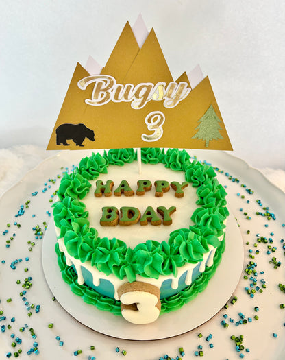 Mountain Theme Dog Cake