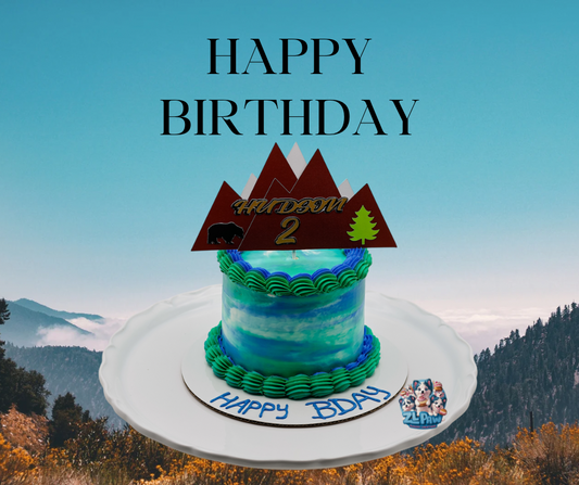 Mountain Theme Dog Cake