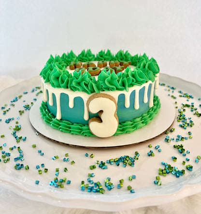 Mountain Theme Dog Cake