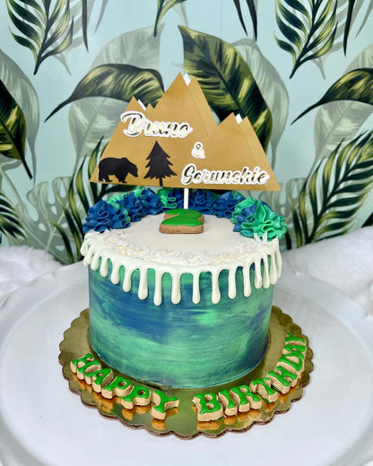 Mountain Theme Dog Cake