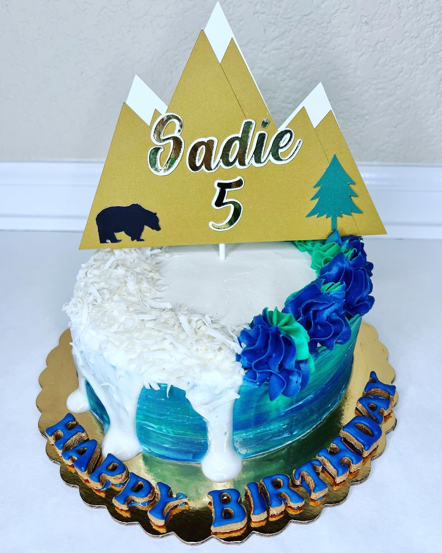 Mountain Theme Dog Cake