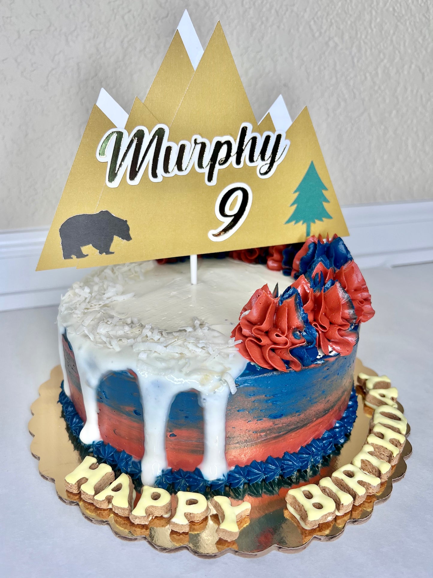 Mountain Theme Dog Cake