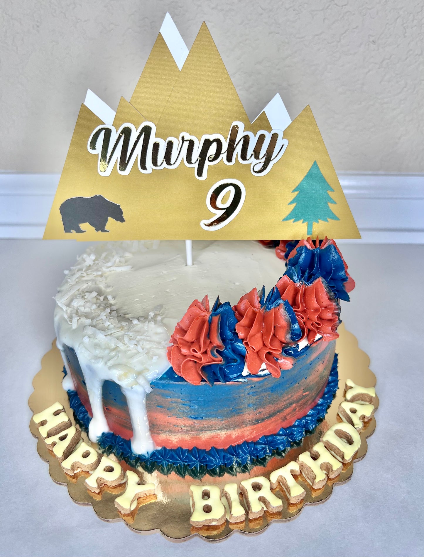 Mountain Theme Dog Cake