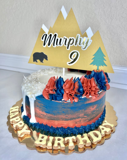 Mountain Theme Dog Cake